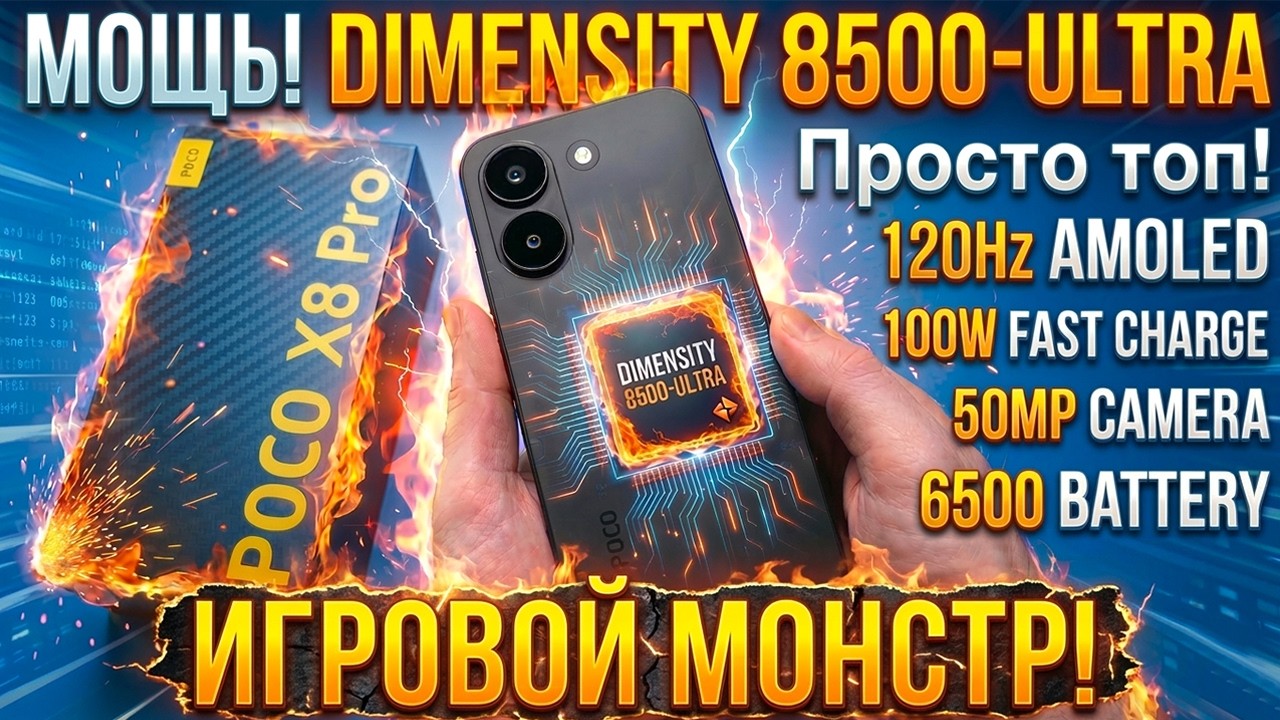 Убийца Флагманов за копейки! POCO X8 Pro Dimensity 8500-Ultra
