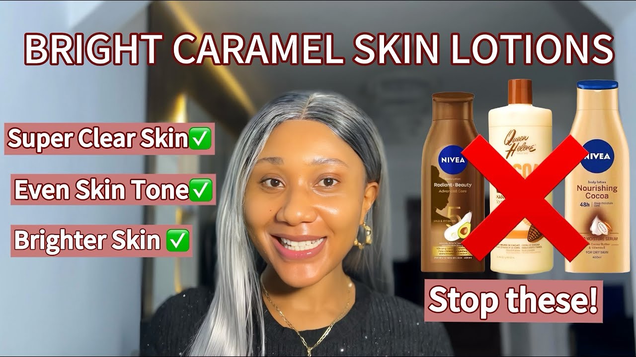 BEST BRIGHTENING LOTIONS FOR CARAMEL SKIN ✨skin brightening,how to get an even skin tone#caramelskin