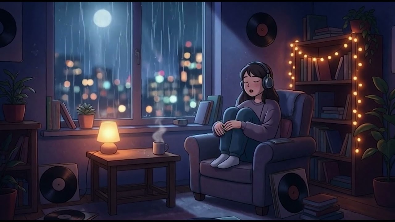 Late Night Relaxing Music 🌙 Calm Lo Fi Beats for Stress Relief, Sleep & Study