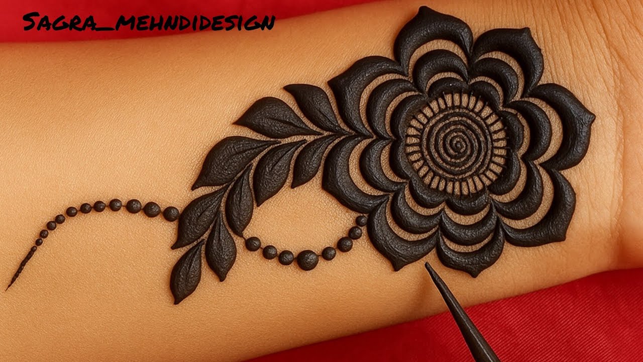 Latest front hand mehndi design 2025 | floral flower mehndi design | bold mehndi designs for hands 