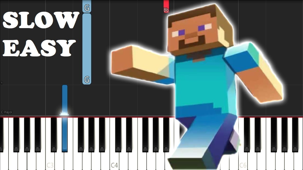 Minecraft Theme Sweden (C418)(SLOW EASY PIANO TUTORIAL)