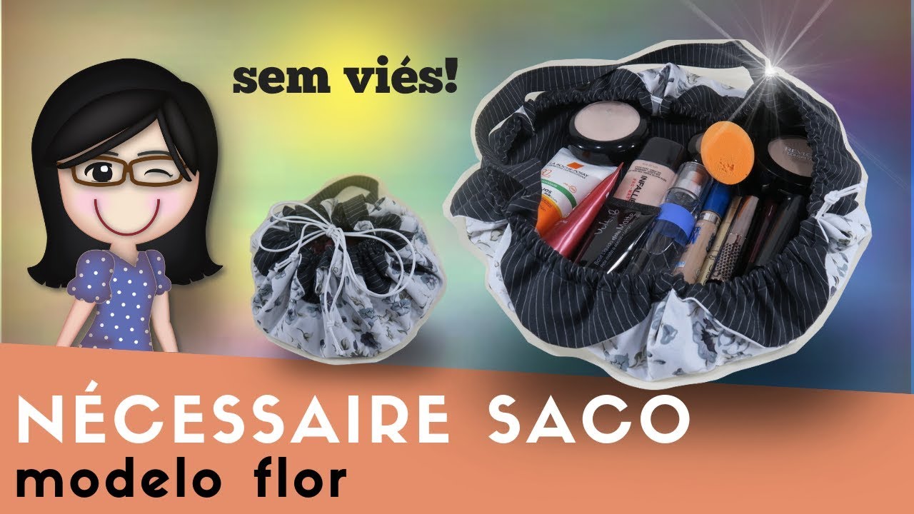 Nécessaire saco/flor | minha versão