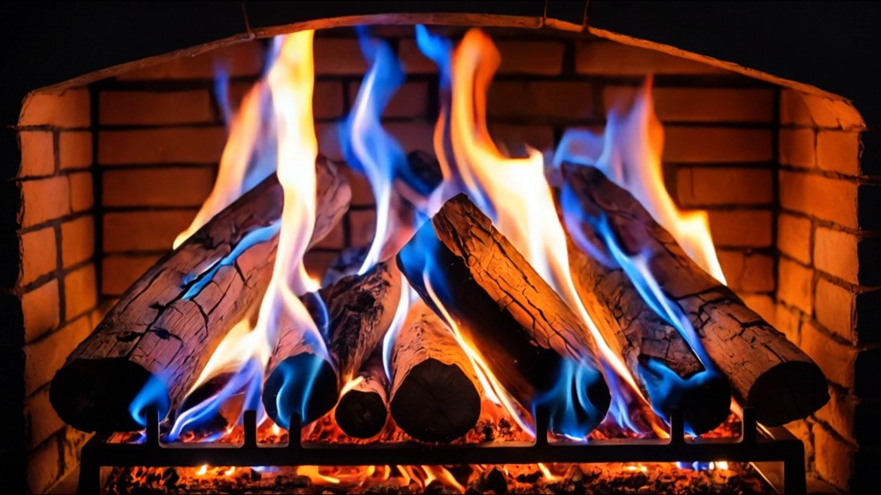 Set the Perfect Cozy Mood 🔥 4K Fireplace Ambience with Relaxing Color-changing Flames