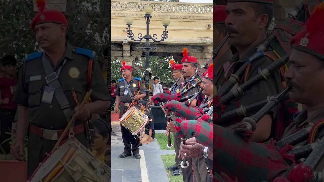 Bagpiper band at Udaipur City Palace #music #bagpipemusic #bagpiper #india #musician #tourism