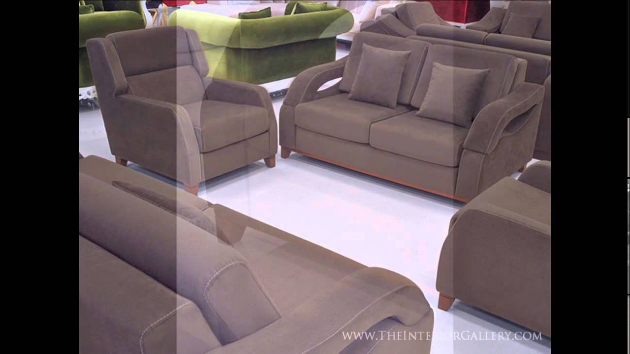 Modern Sofa Set - Convertible Sofa - Brown Velvet - Anemon