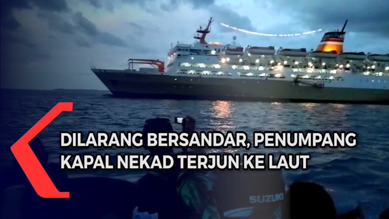Dilarang Bersandar, Penumpang KM Lambelu Nekad Terjun Ke Laut