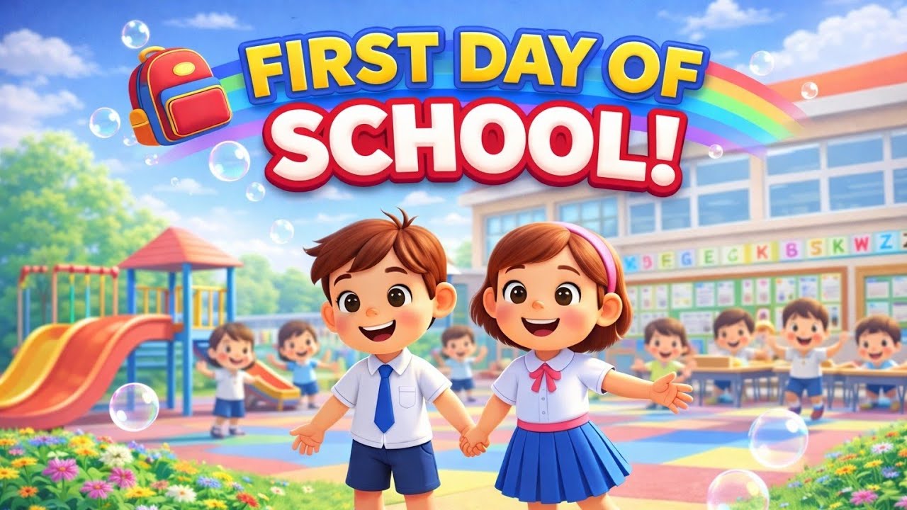 First Day of School! 🎒✨ | Fun Kids Nursery Rhyme