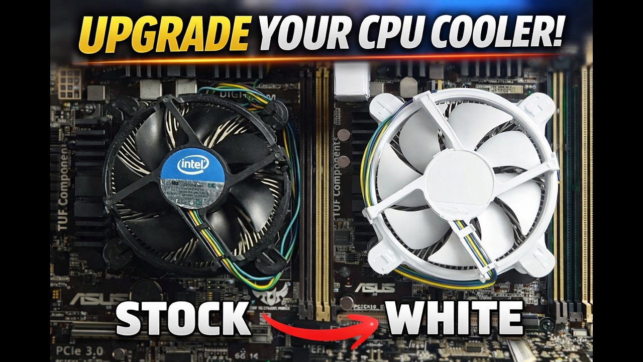 Painting an Intel Stock CPU Cooler White |  What's If It's White Ep 2