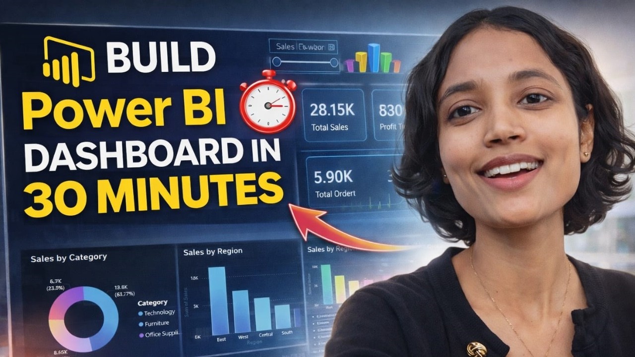 Build a Power BI Dashboard in 30 Minutes | Data Import, Cleaning & Visuals