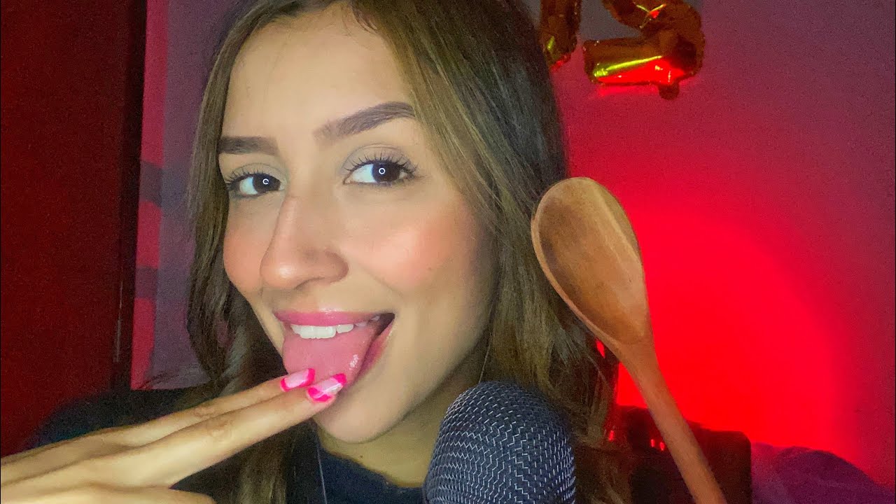 Asmr Disputa de Gatilhos! Colher x Spit Painting 🥄 💦x 👄💦 #asmr #asmrsonsdeboca
