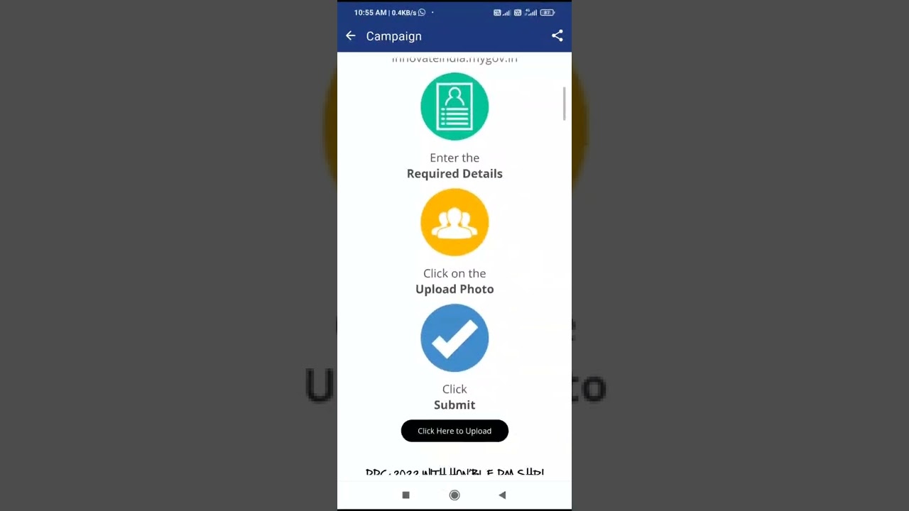how to upload photographs on Pariksha pe charcha