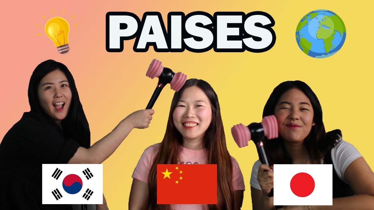 Comparación de países en chino, coreano y japonés