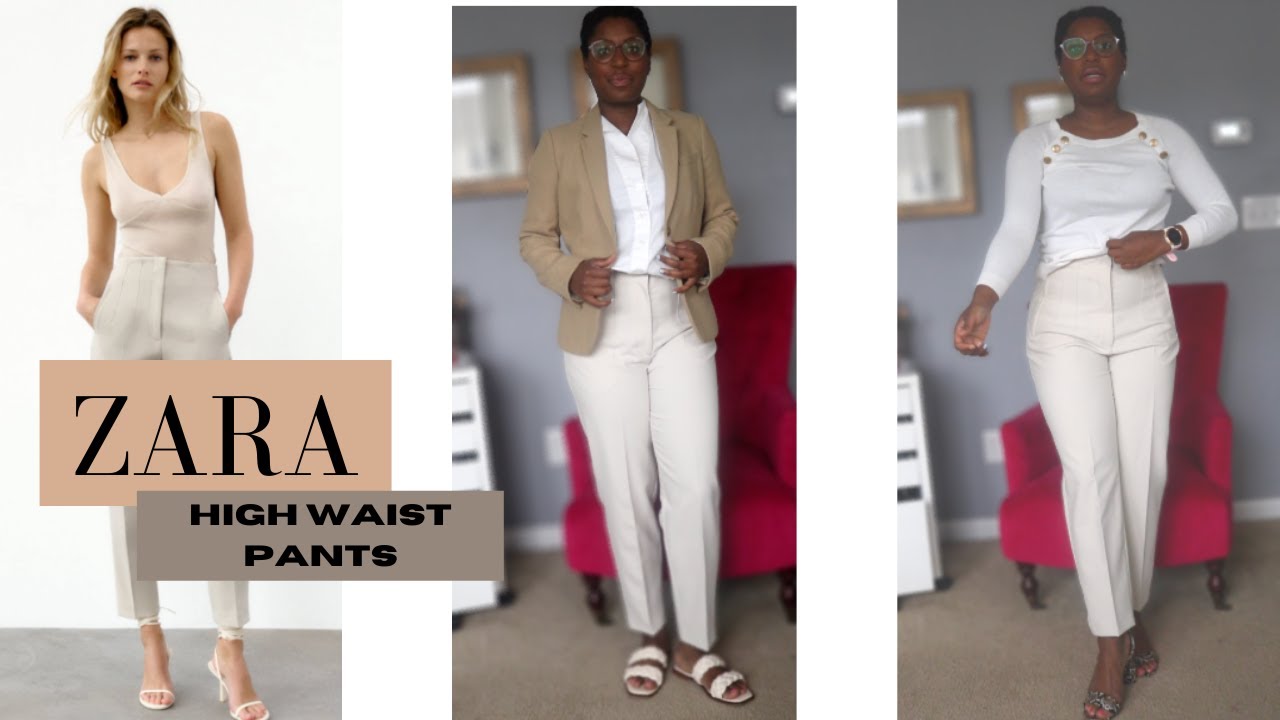 Casual Work Outfit ideas ft Zara High waist trouser (Large)