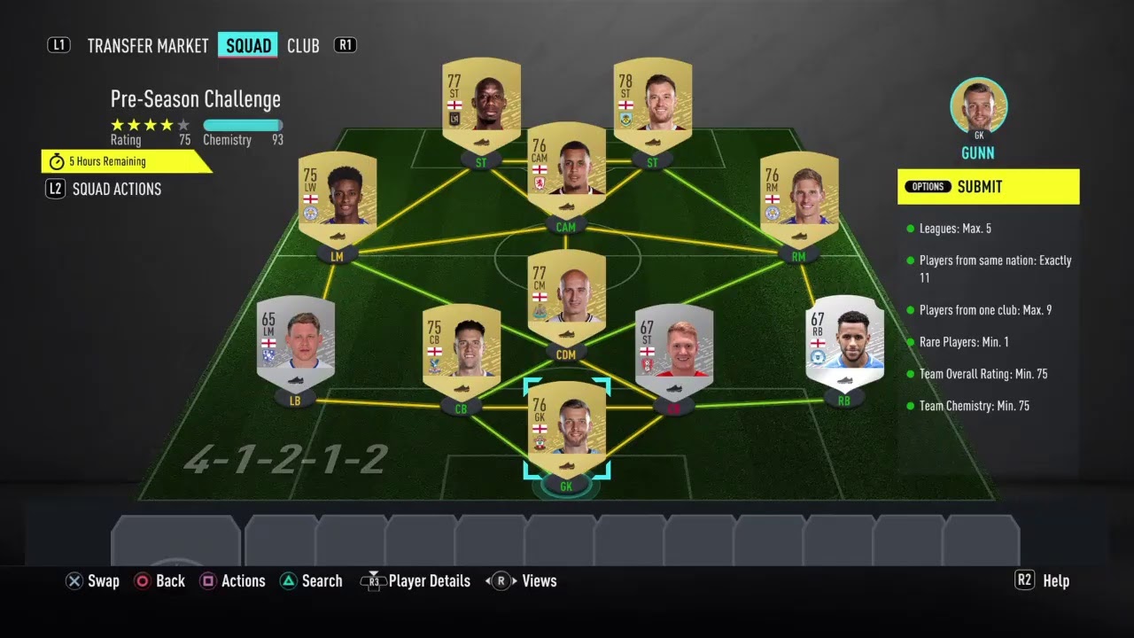 FIFA  20 PRE SEASON CHALLENGE