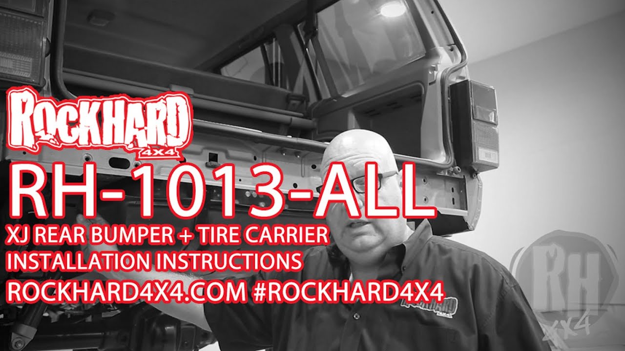 RH 1013 - XJ REAR BUMPER & TIRE CARRIER - Install Video Instructions by Rock Hard 4x4
