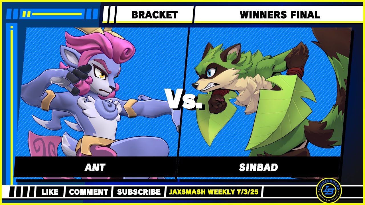 JaxSmash Weekly 7/3/25 - Winners Final - Ant (Absa) VS sinbad (Maypul) - Rivals of Aether 2 - ROA2