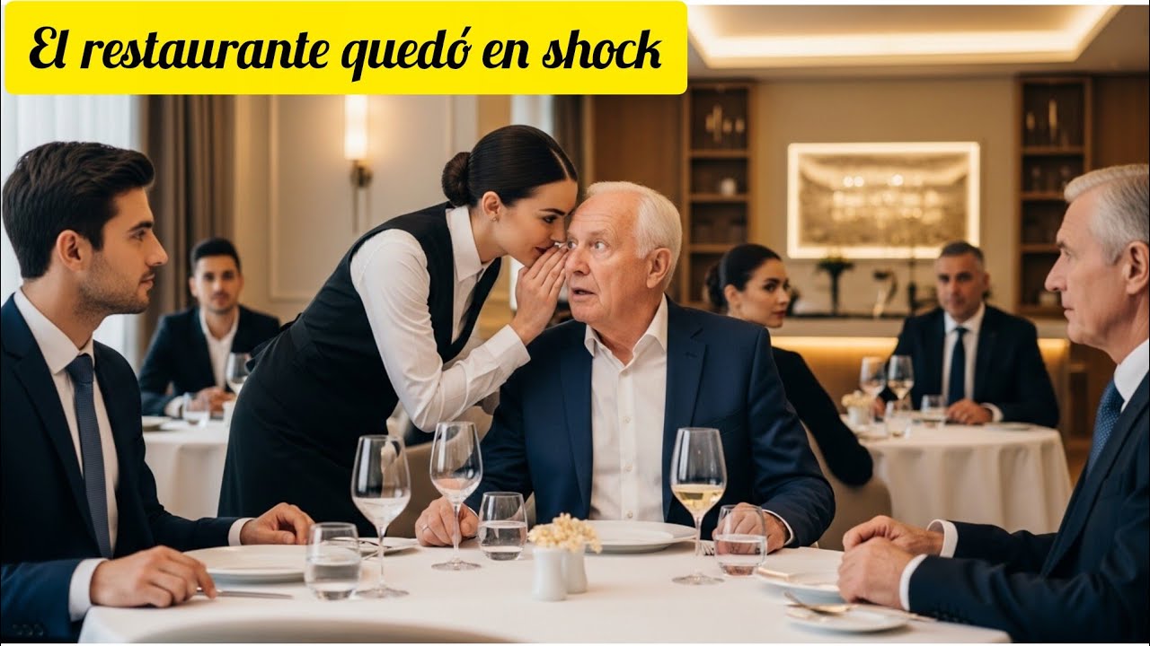 Estaba a punto de firmar el contrato en inglés cuando la meseragritóel restauranteenteroquedóenshock