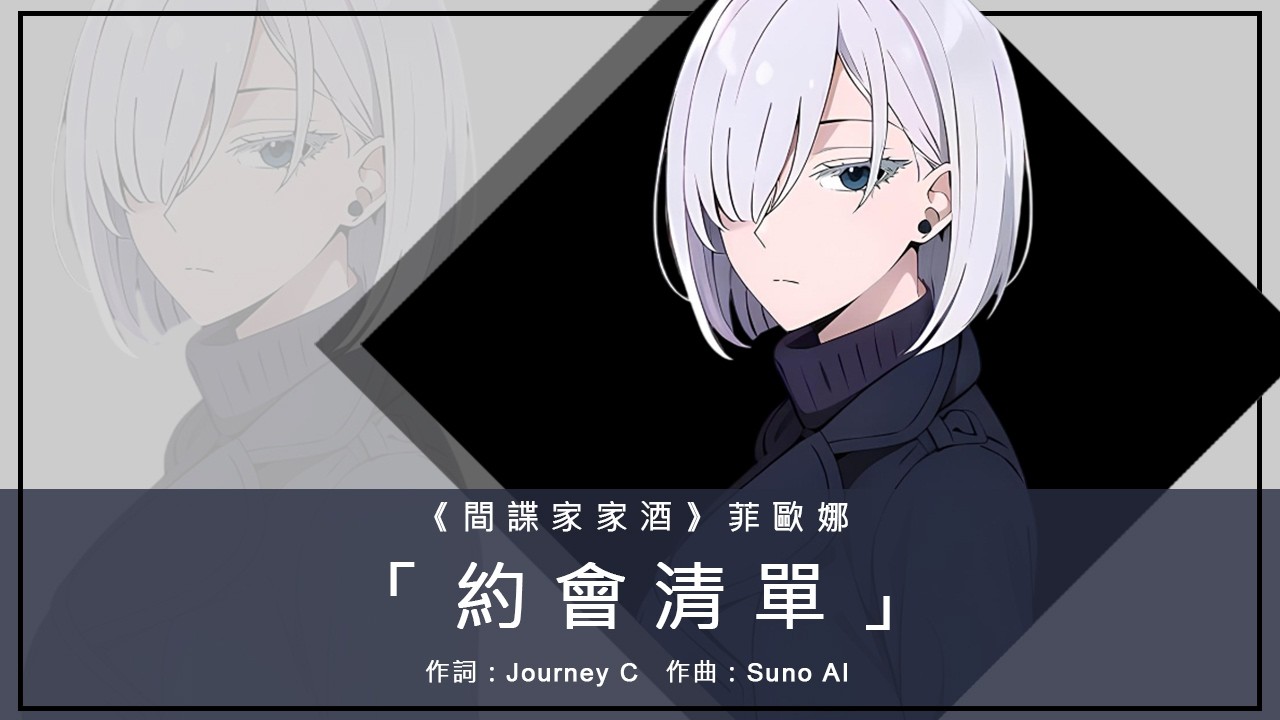 《SPY×FAMILY間諜家家酒》菲歐娜主題曲「約會清單」｜作詞：Journey C 作曲：Suno AI