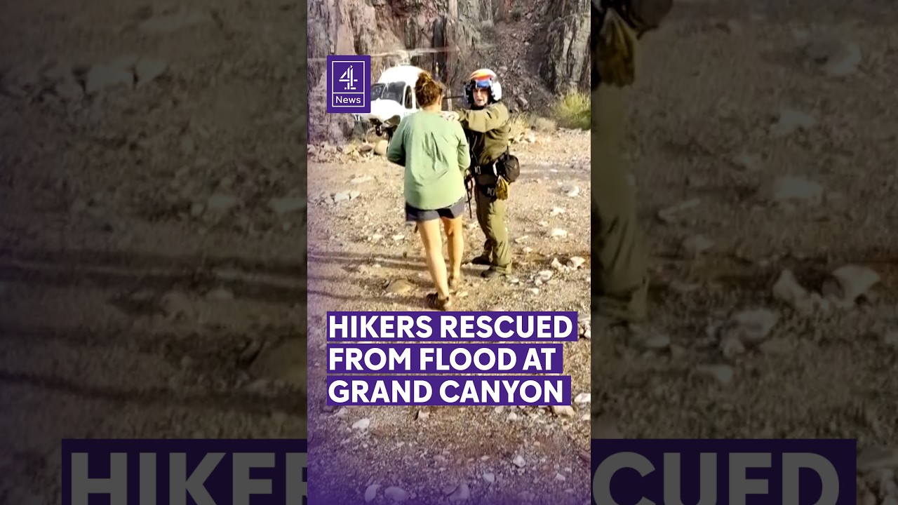 Hikers rescued from flood at Grand Canyon #GrandCanyon #US