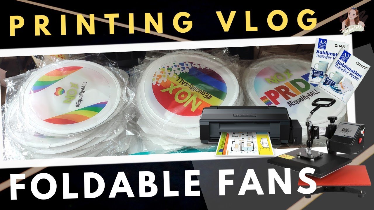 Sublimation Printing Vlog Personalized Foldable Fans