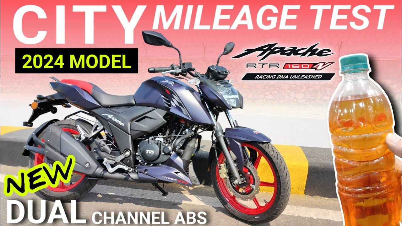 🚀New Tvs Apache RTR 160 4V Mileage Test| Tvs Apache RTR 160 4V Mileage Test in City| Gear Update ⛽