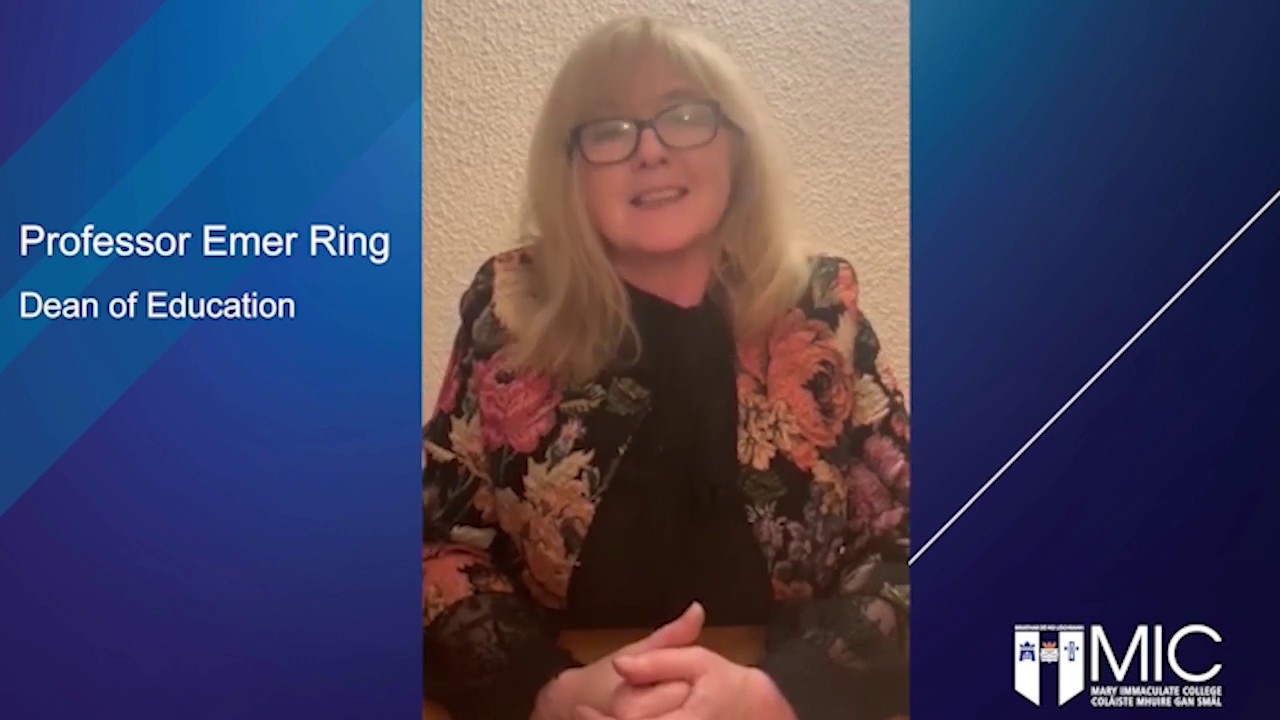 End of Year Message from Professor Emer Ring, Dean of Education