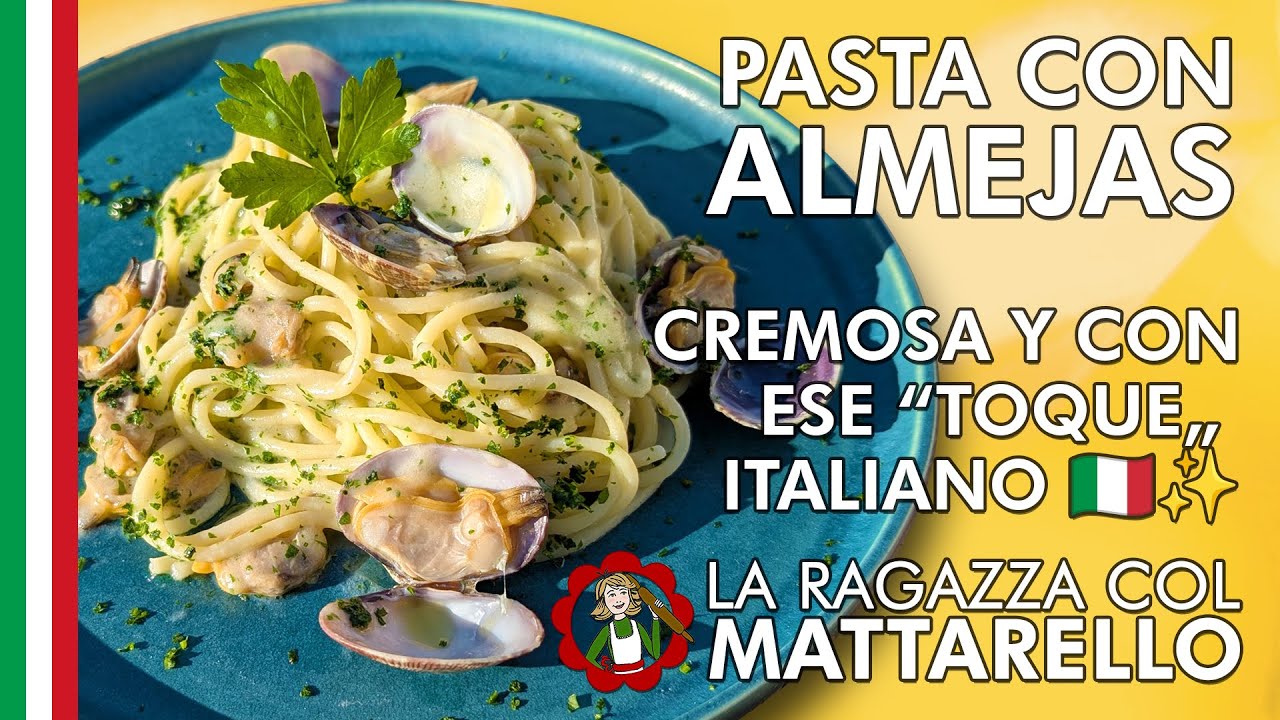 Pasta con almejas 🍝 | Cremosa y con ese 