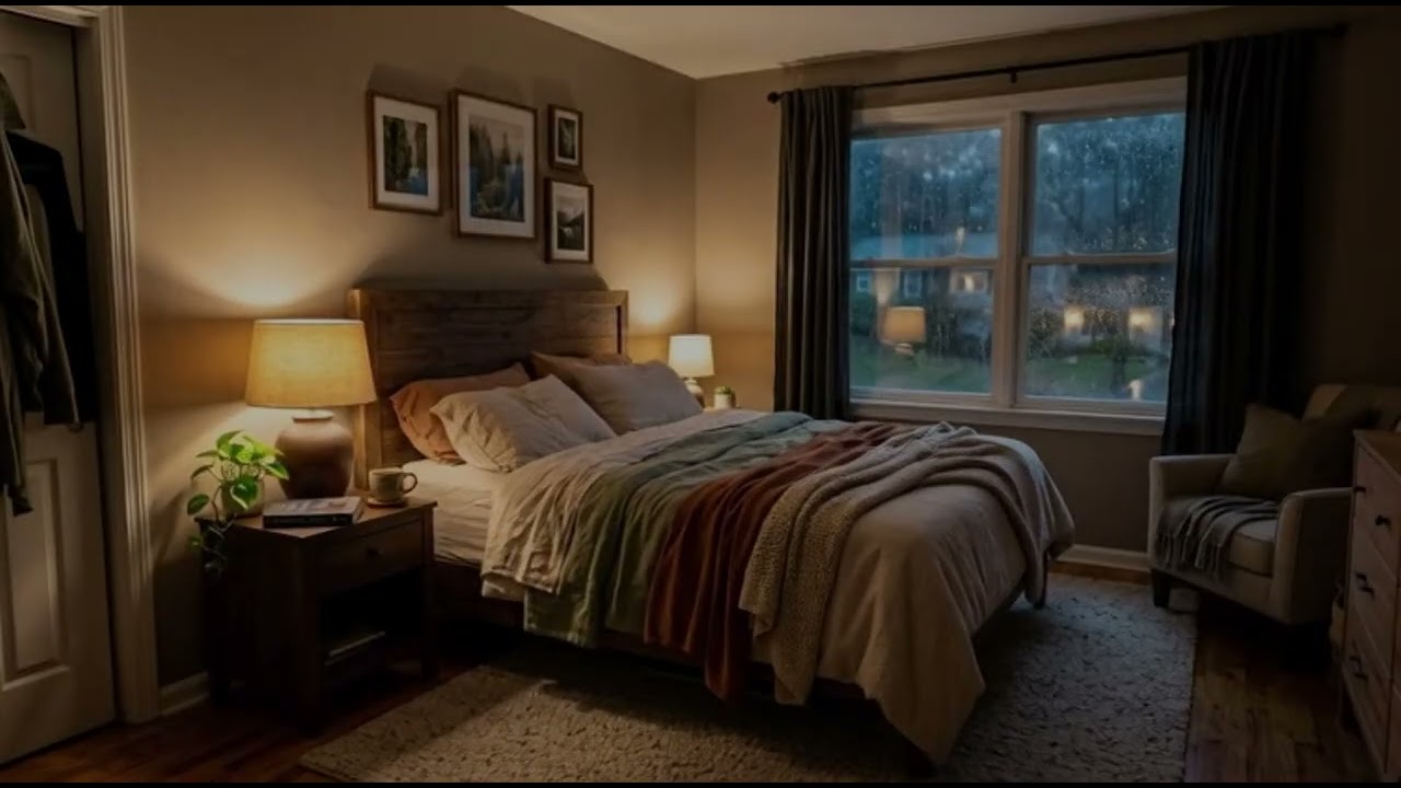 Fall Asleep in 5 Minutes 💤 Cozy Rain on Glass with Gentle Thunder Ambience