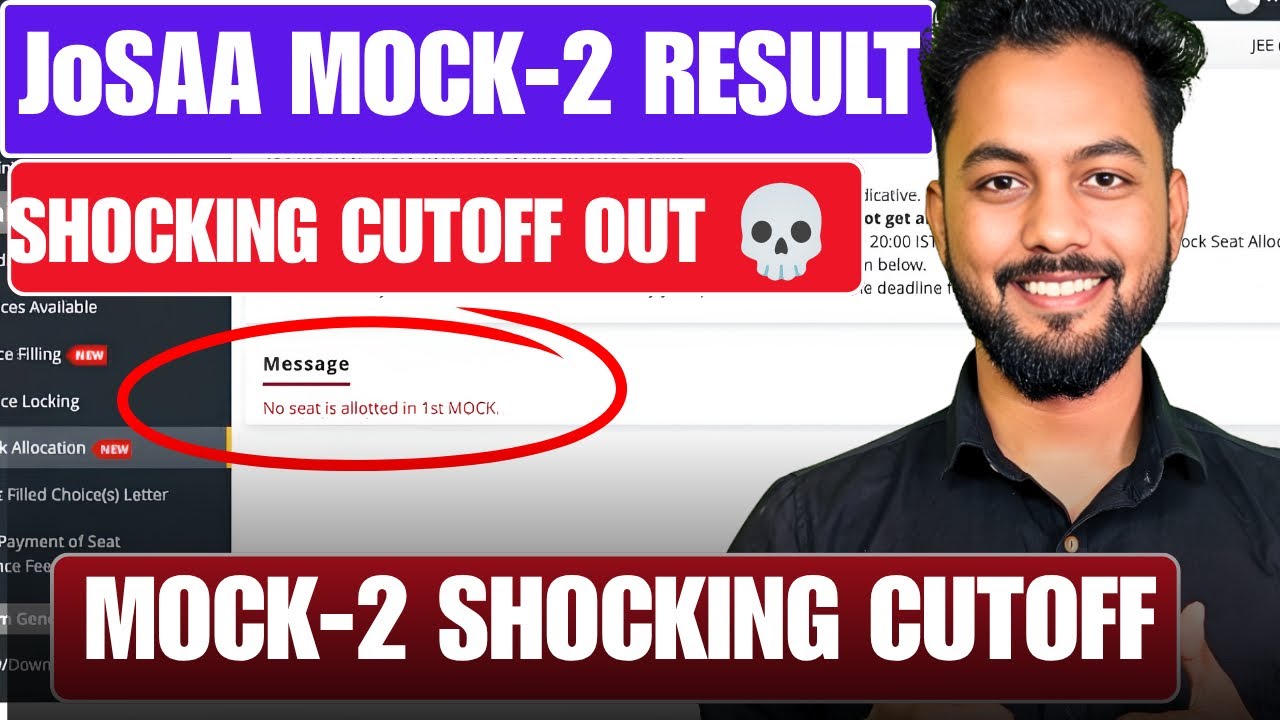URGENT Shocking Cutoff|JoSAA Mock Round-2 Cutoff OUT|Huge Changes✅ In Mock R-2 Cutoff|JoSAA 2026