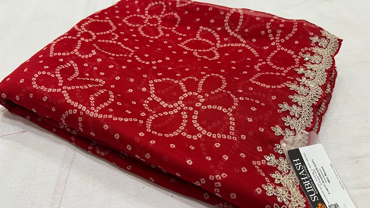 Subhash Brand Fancy Bandhani Saree Collection at Discount Prices-Limited stock Book Now