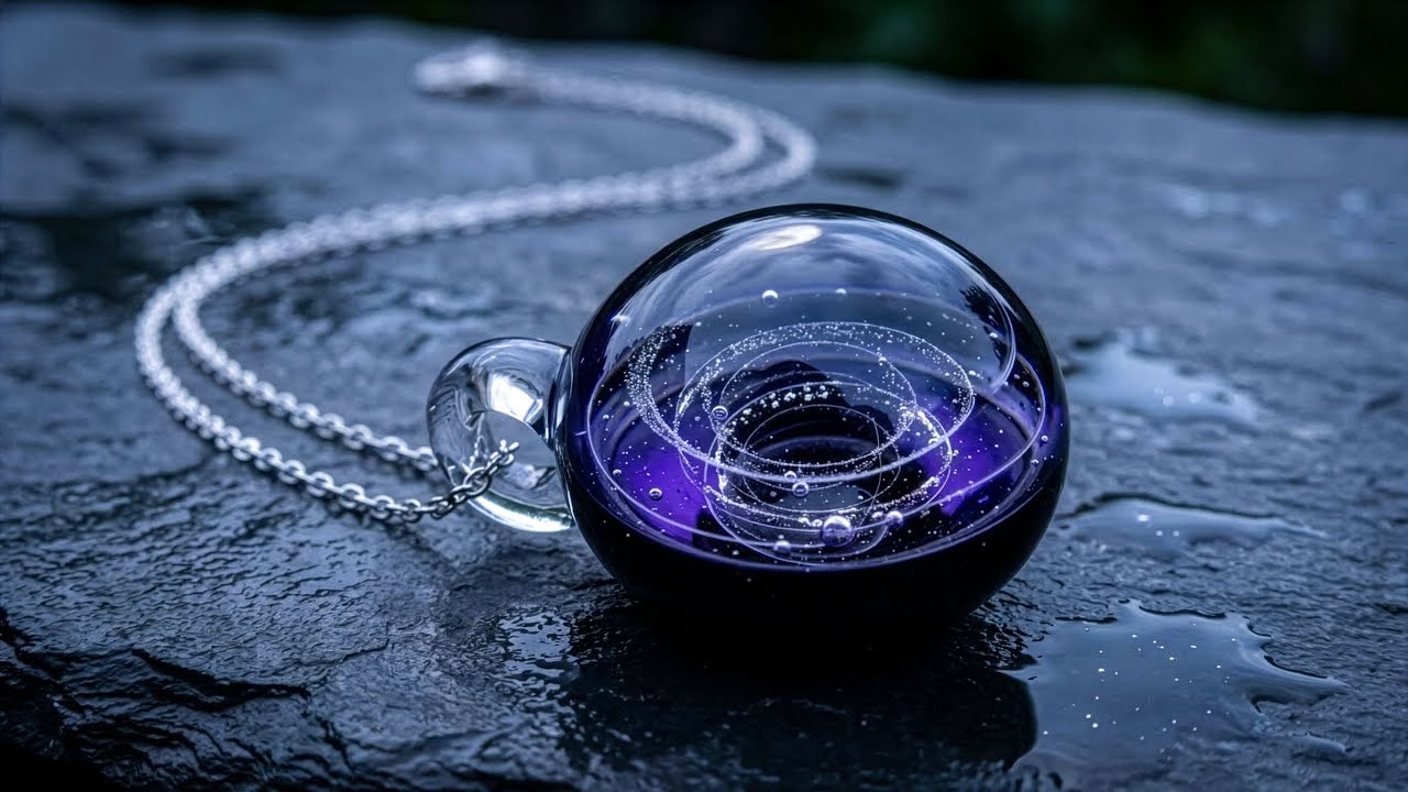 Pendentif Galaxie  Trou Bleu Lumenis