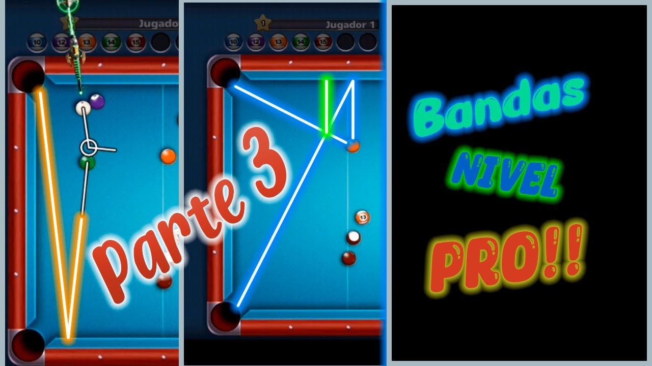 Como hacer bandas Nivel PRO!!! Parte 3 | Entrenamiento para mejorar tu juego | 8 Ball Pool