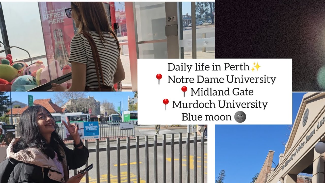 Daily life in Perth ✨️ Notre Dame University,  Murdoch University,  Midland Gate
