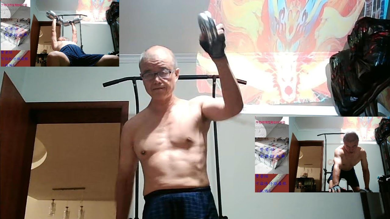 42 sets of dumbbell swinging arms, etc. # Vegetarian Uncle Fitness Diary 35 years 86 times