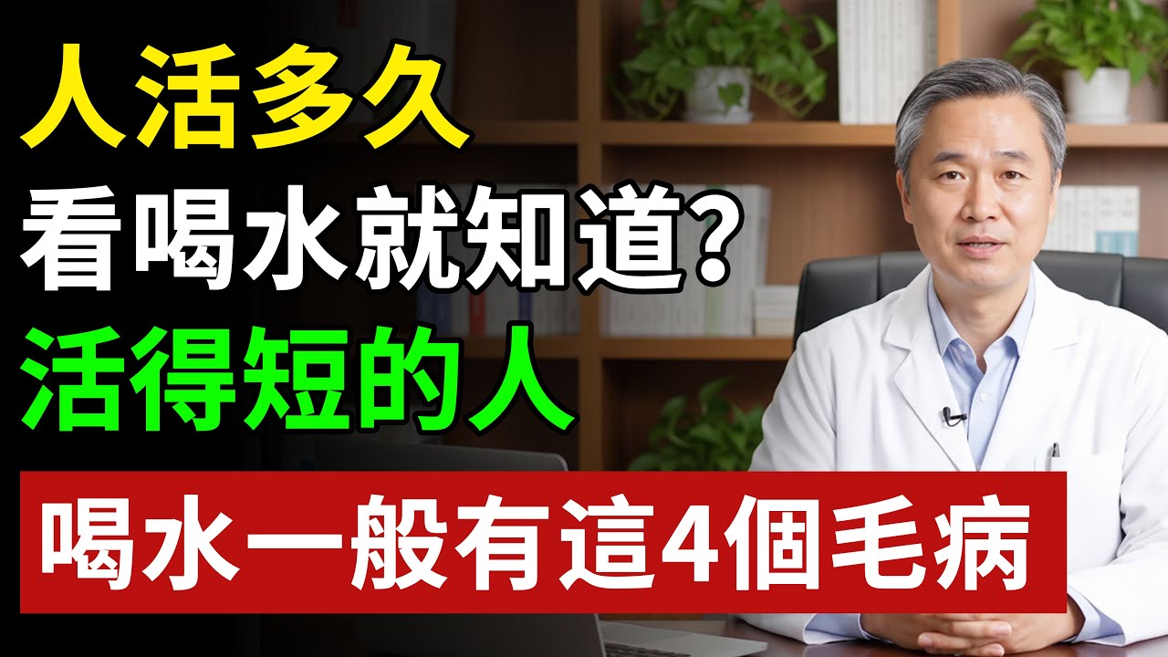 人活多久，看喝水就知道？活得短的人，喝水一般或有這4個毛病，佔一個都需注意！#健康#健康飲食 #養老生活 #老年健康 #樂齡健康