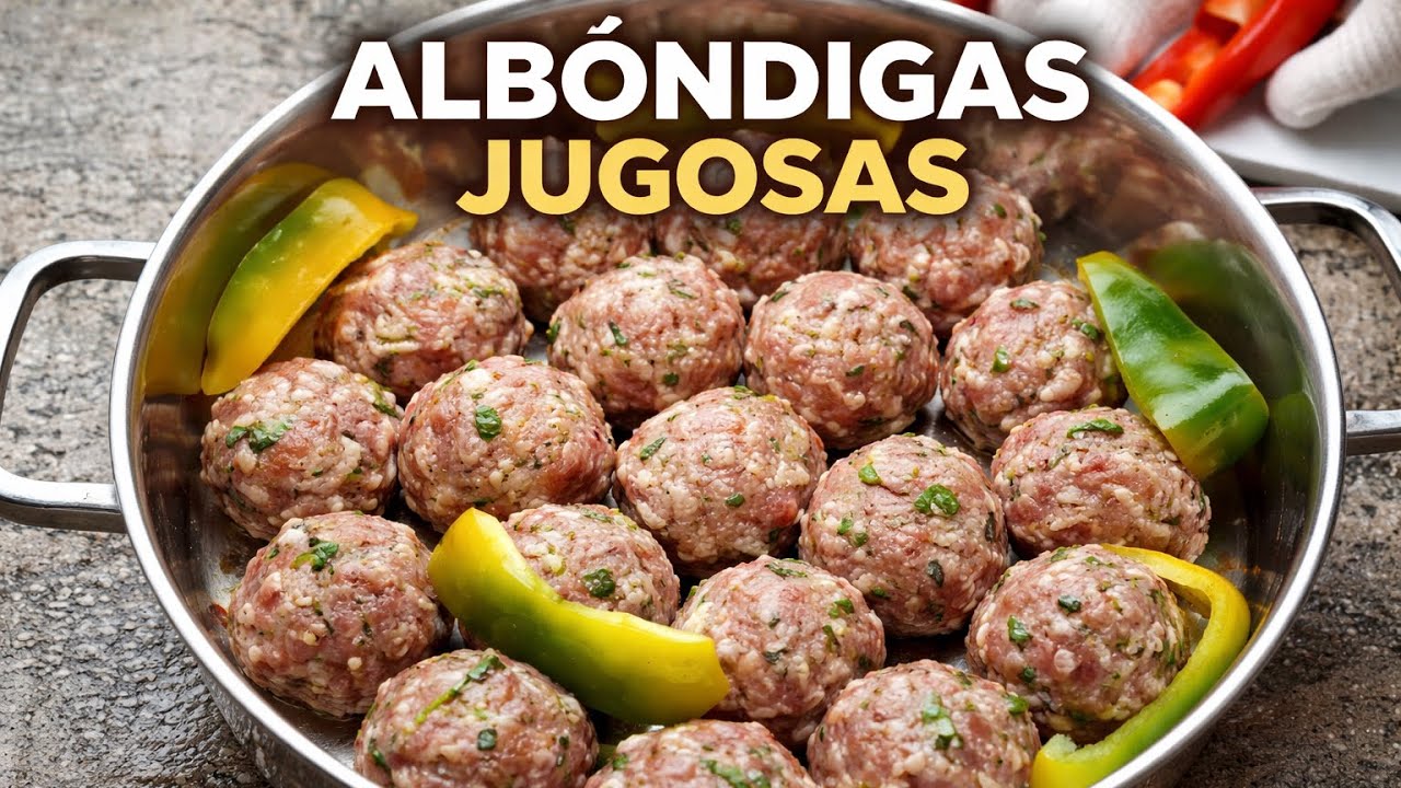 Albóndigas de carne con arroz | Receta tradicional y muy jugosa