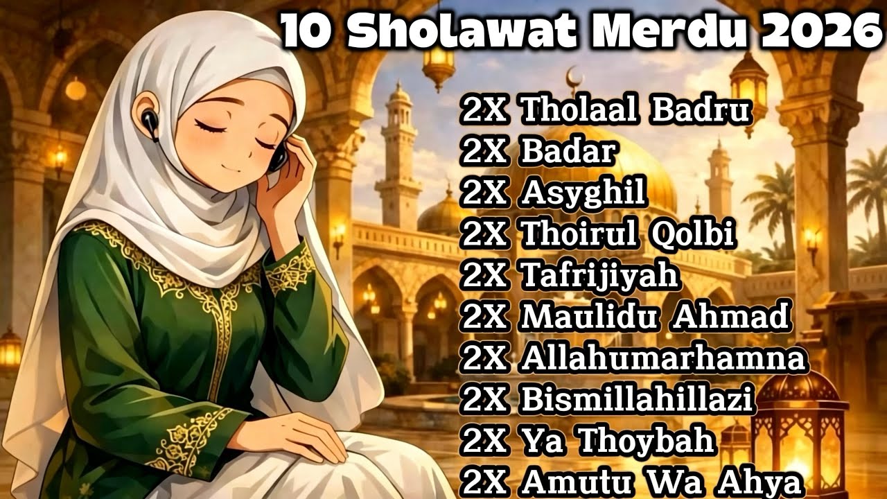 10 Sholawat Nabi terbaru 2026 | Tholaal Badru, Badar, Asygil,Thoirul Qolbi,Tafrijiyah