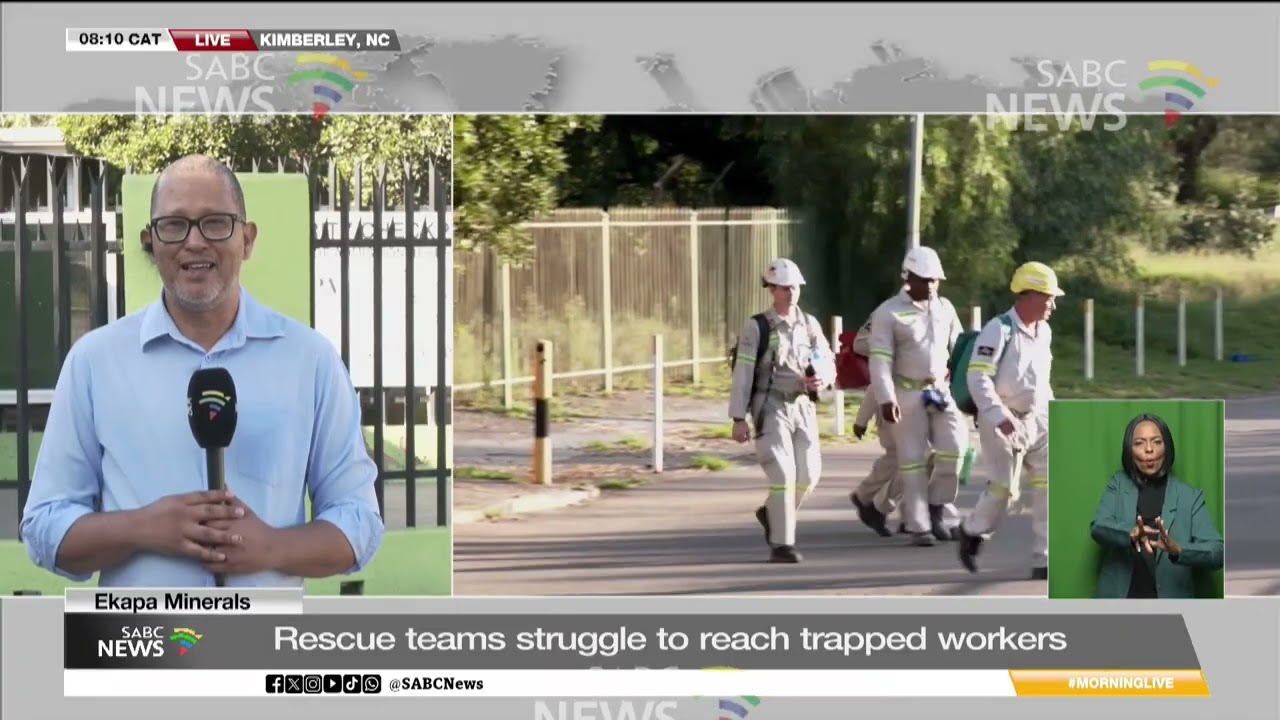 Ekapa Mine | Specialist mine crews assist in rescue efforts