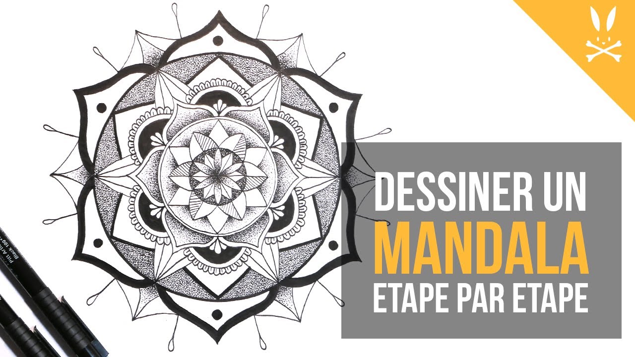 DESSINER UN MANDALA ETAPE PAR ETAPE - UN PETIT COUP DE PATTE - HARESTUDIO