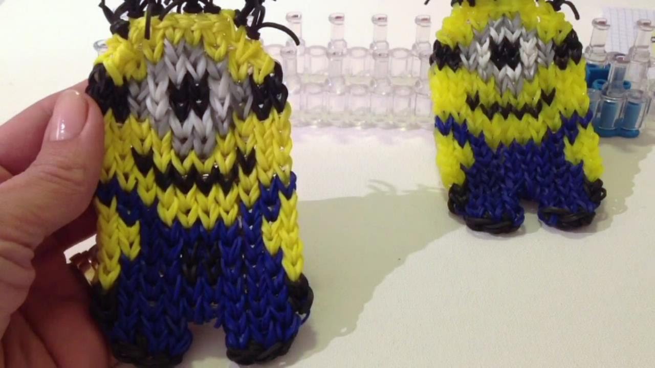 ФРЕСКА МИНЬОН из резинок Rainbow Loom, Урок 46