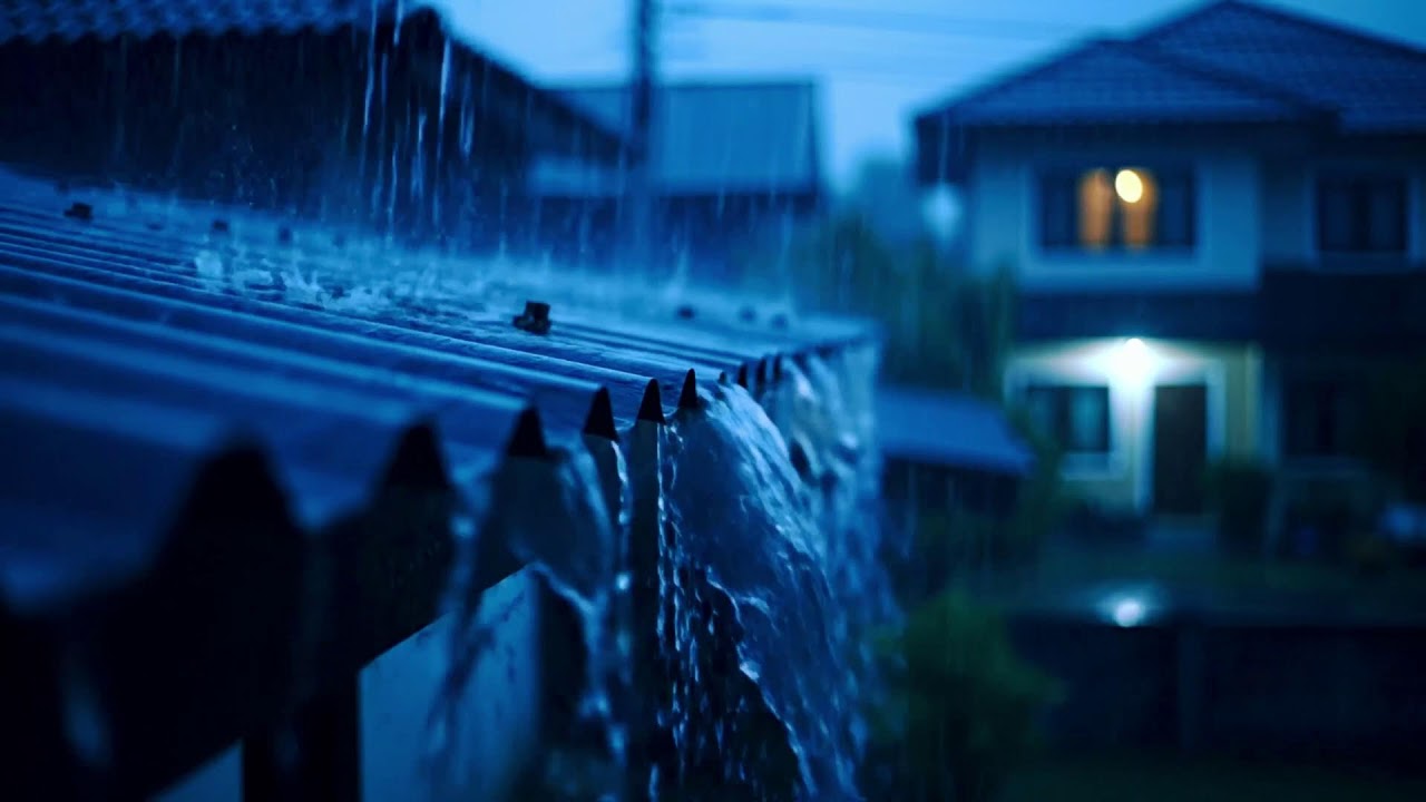 Midnight Tin Roof Symphony: Heavy Rain Pouring Gently Through the Night for Deep,Peaceful Sleep 267
