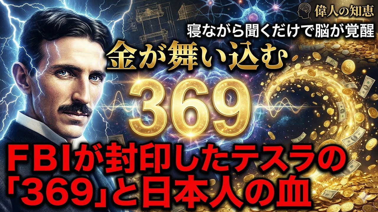 【寝ながら聞くだけ】99%が知らないテスラの遺言。努力をやめて「音」に降参すれば、お金と健康が勝手に雪崩れ込む。【誘導瞑想/アファメーション/睡眠導入】