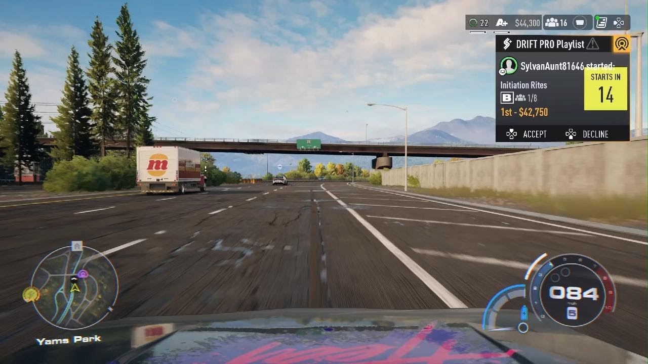 Stressful ride on highway