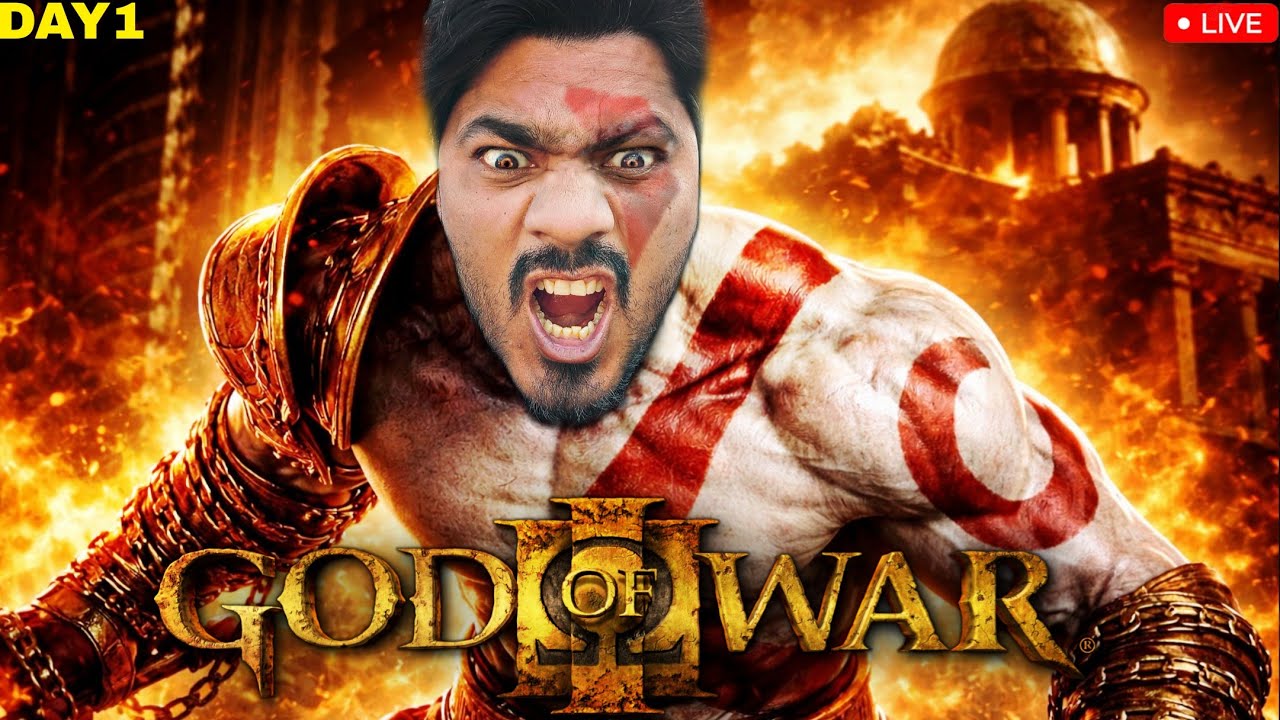 GOD OF WAR 3 HARD MODE 🔥 DAY 1 | GAIA & POSEIDON BOSS FIGHT LIVE