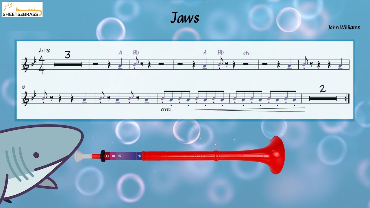 Jaws Theme - pBuzz Solo with Sheet Music and Play Along