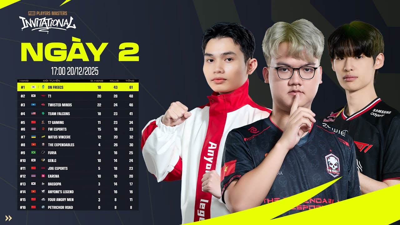 🏆[PMI - TPP] NGÀY 2: TE, AL, T1, NAVI, TWIS, FLC, PERO, EA, 17, DNF...
