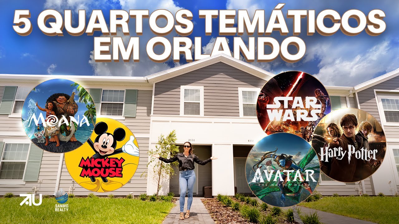 CASA DE F&Eacute;RIAS COM DECORA&Ccedil;&Atilde;O TEM&Aacute;TICA NA CIDADE DA DISNEY - ORLANDO, FLORIDA