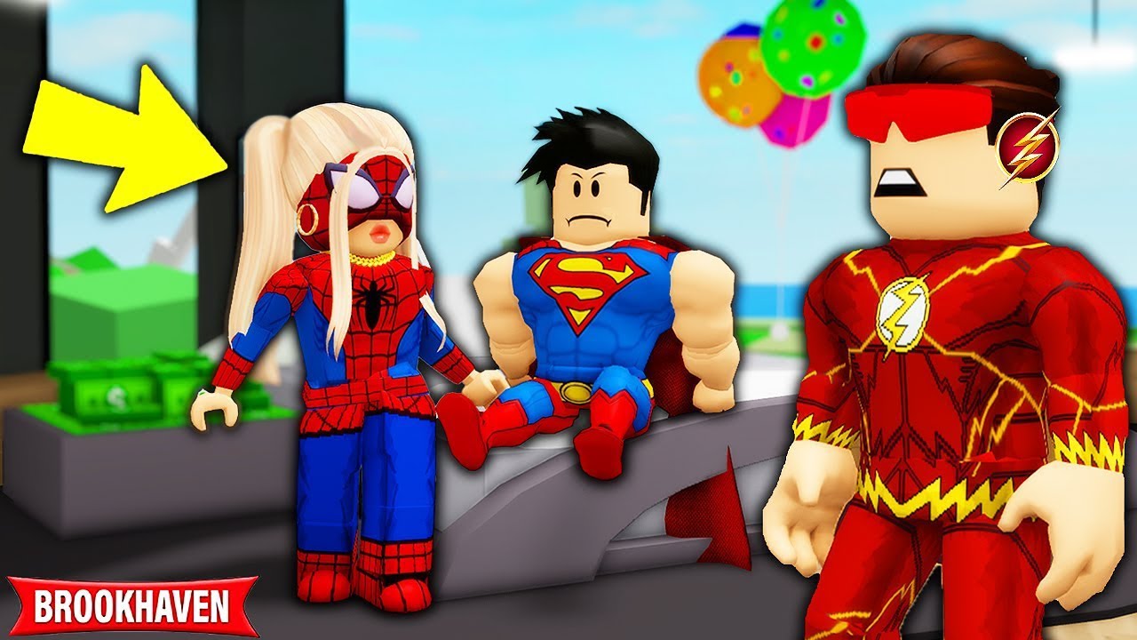 ESPIONEI um CASAL APAIXONADO na FESTA de HERÓIS e ISSO ACONTECEU... BROOKHAVEN RP Roblox