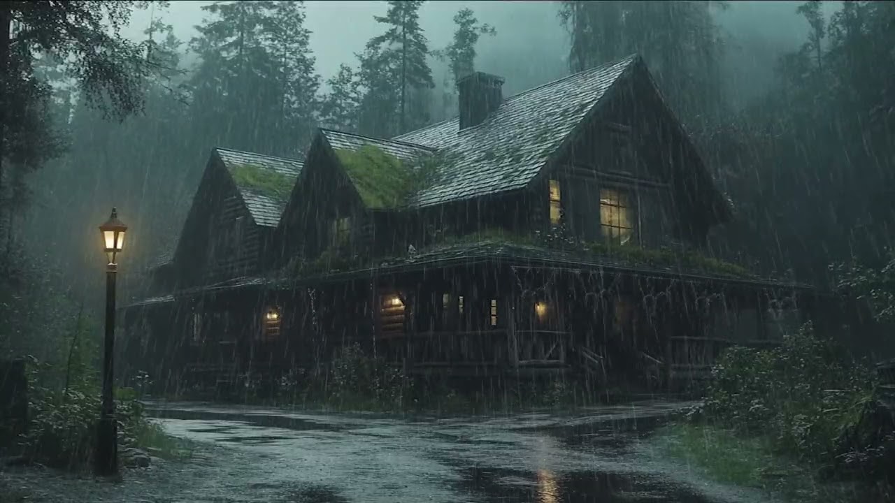 Heavy Forest Rain Sounds to Calm Stress and Anxiety  Deep Sleep and Focus
