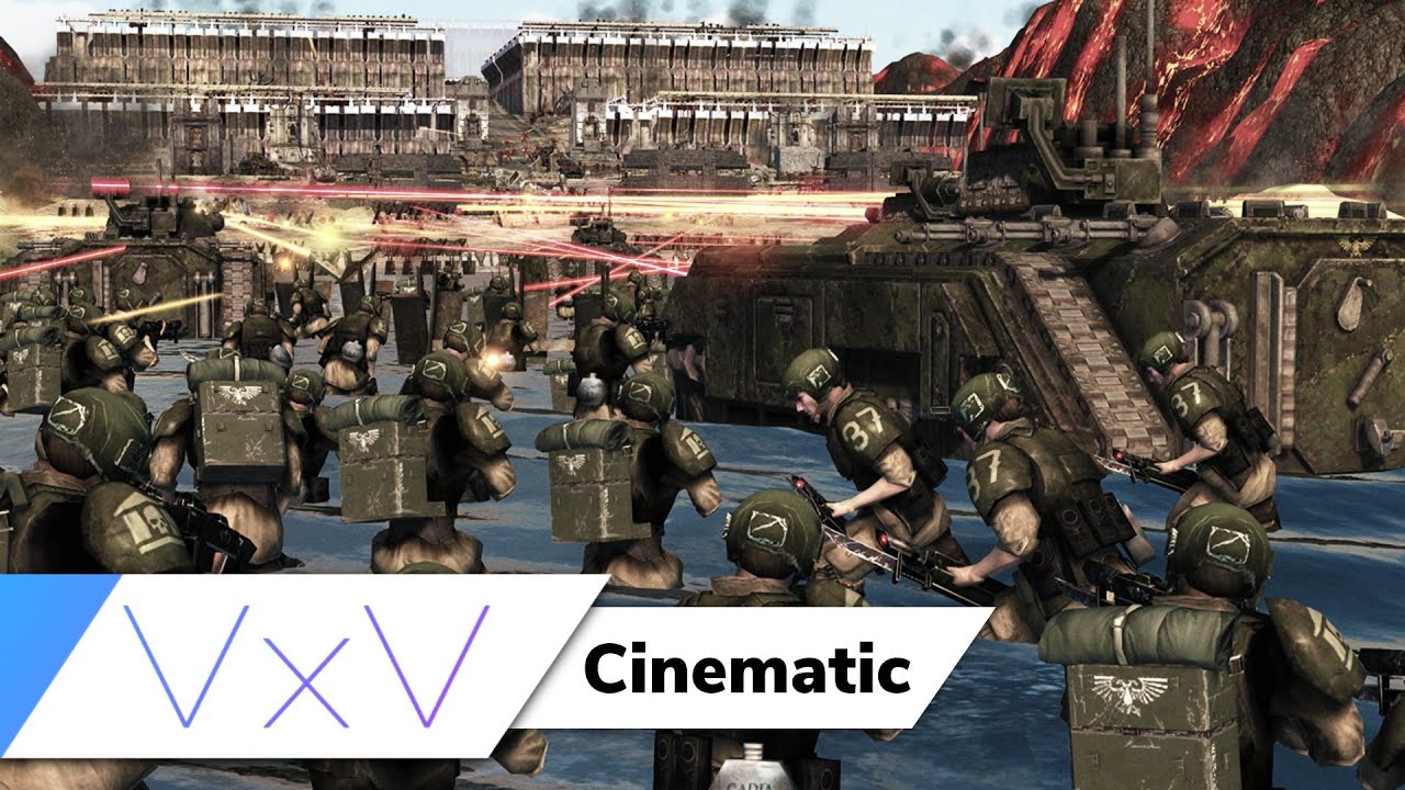 Imperial Guard/Sororitas Beach Landing At Chaos Fortress [Warhammer 40k] | Cinematic Battle Sim
